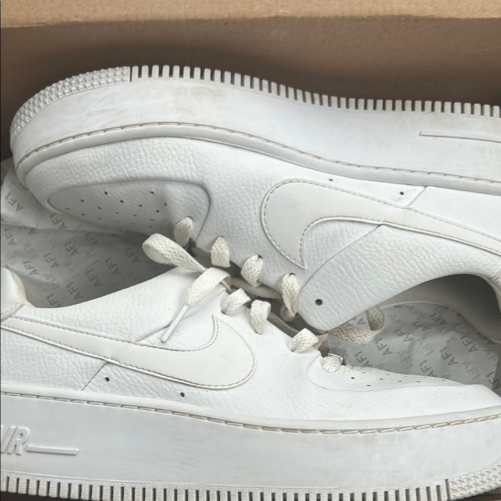 Nike White Air Platform Sneakers